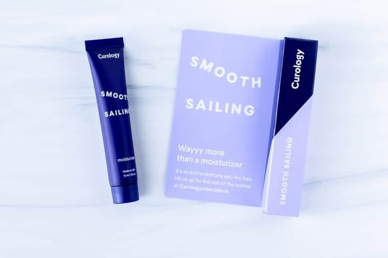 Curology smooth sailing moisturizer packaging on a white background