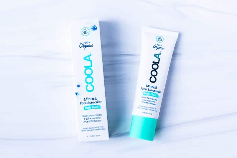 Coola Mineral sunscreen and it's box on a white background