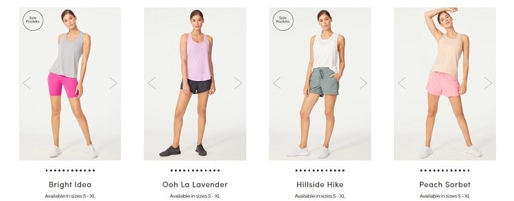4 different Ellie workout outfits for july 2020
