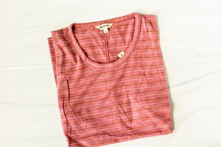 Madewell tank dress in pink on a white background