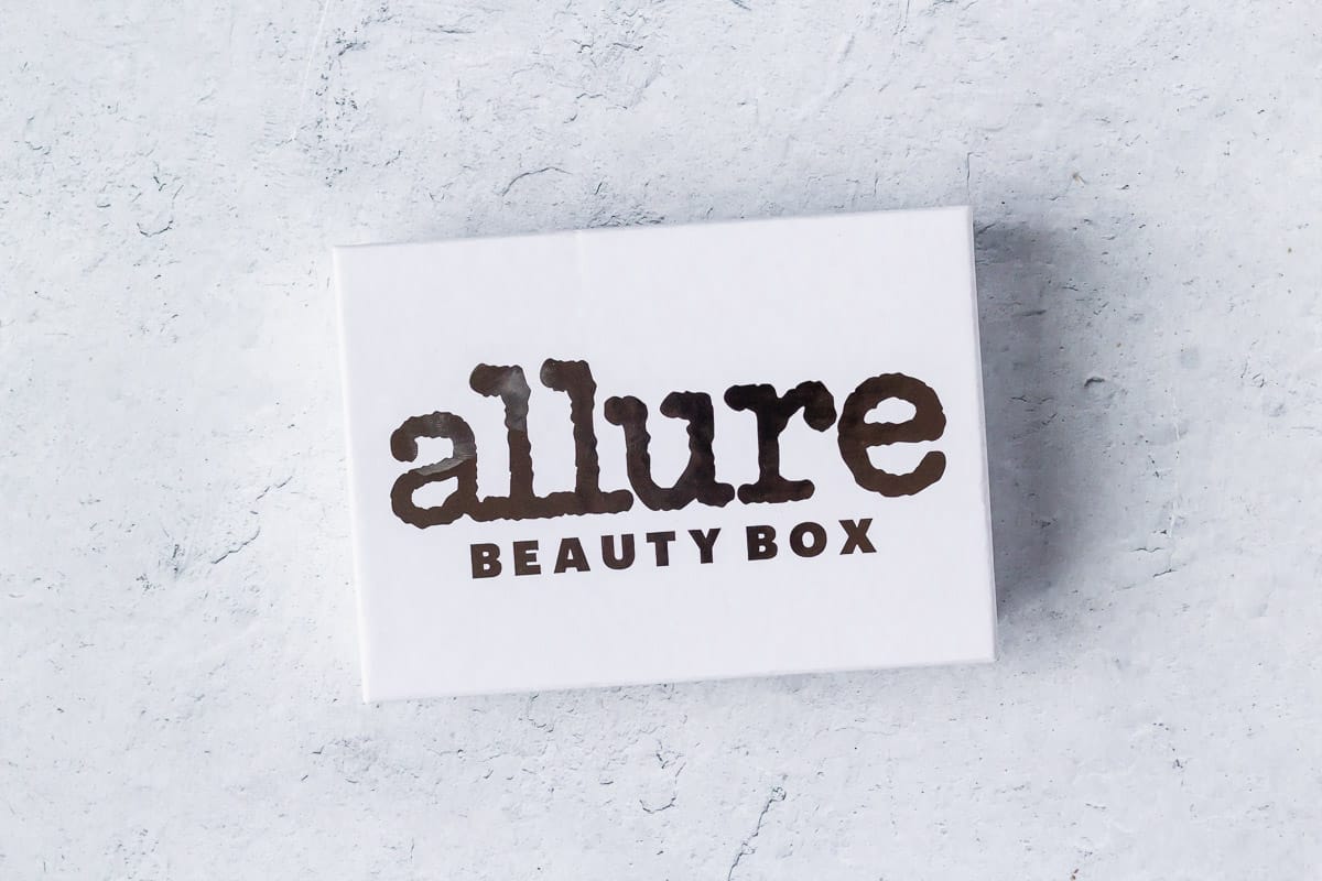 July 2020 Allure beauty box on a white background