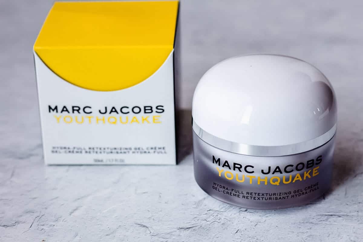 marc jacobs youthquake box and jar on a white background