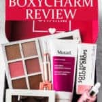 October 2020 Boxycharm box and products with text overlay