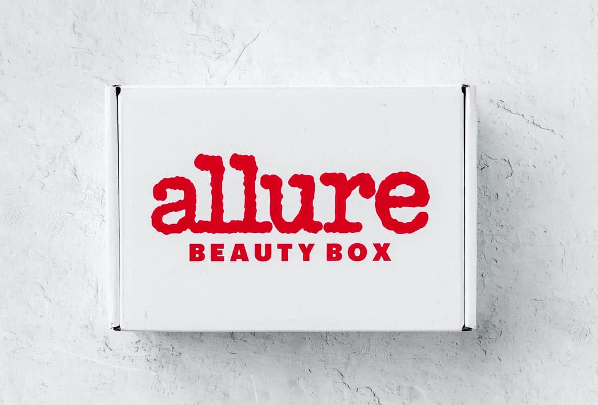 October 2020 Allure Beauty Box on a White Background
