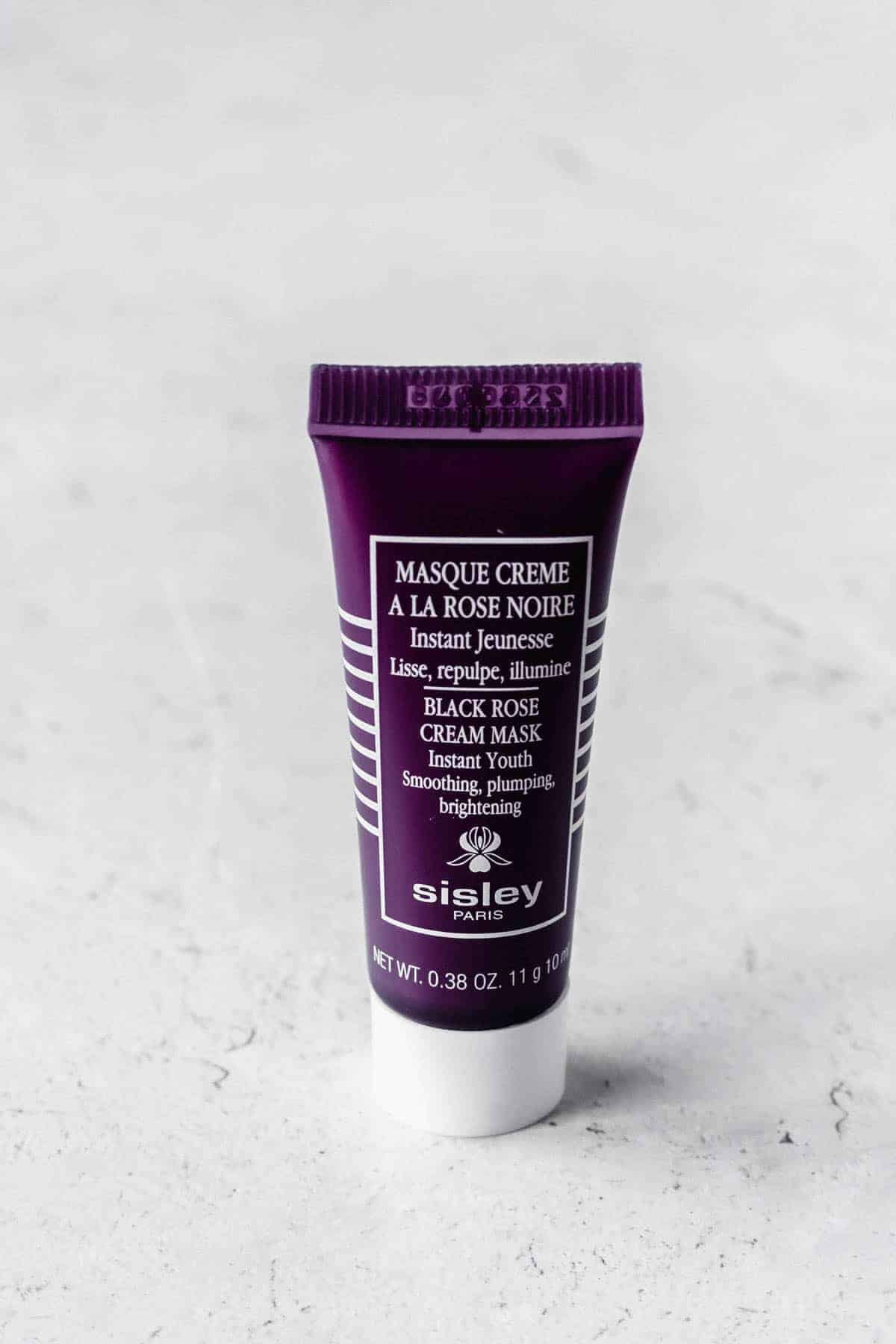 Sisley Paris Black Rose Cream Mask sample tube on a white background