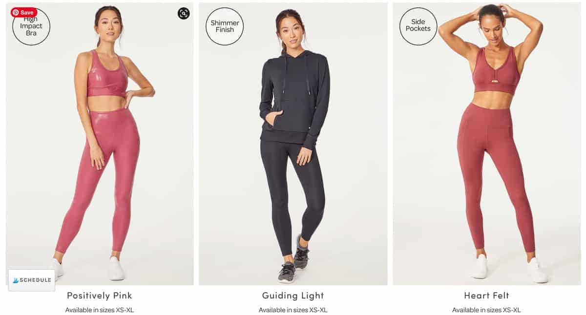3 activewear outfits from Ellie