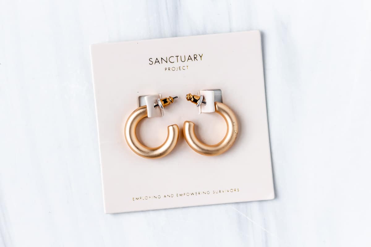 Sanctuary Project Thick Gold Hoops on a white background