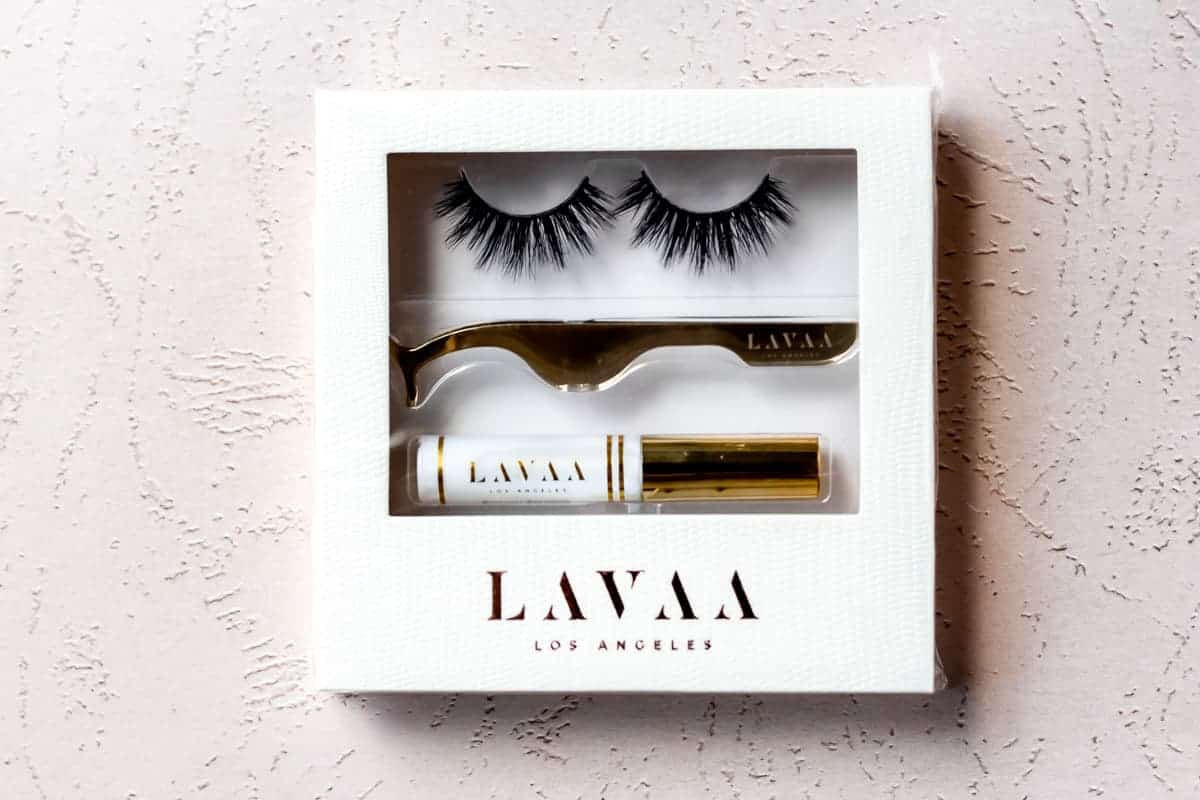 LAVAA BEAUTY Flirty Lash Set in package on a light background
