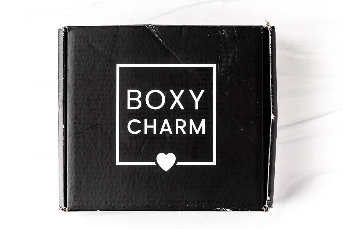 October 2021 Boxycharm Premium box on a white surface.