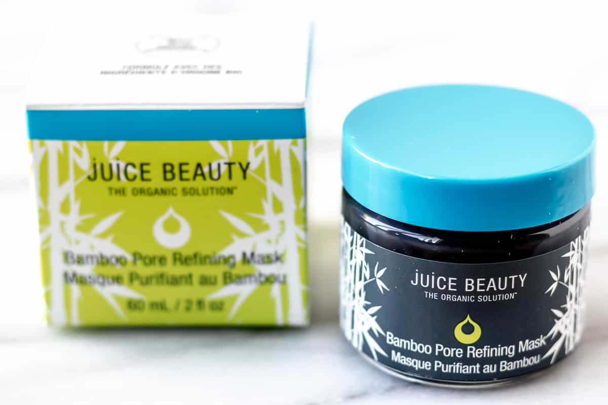 Juice Beauty Bamboo Pore Refining Mask jar and box on a white background.