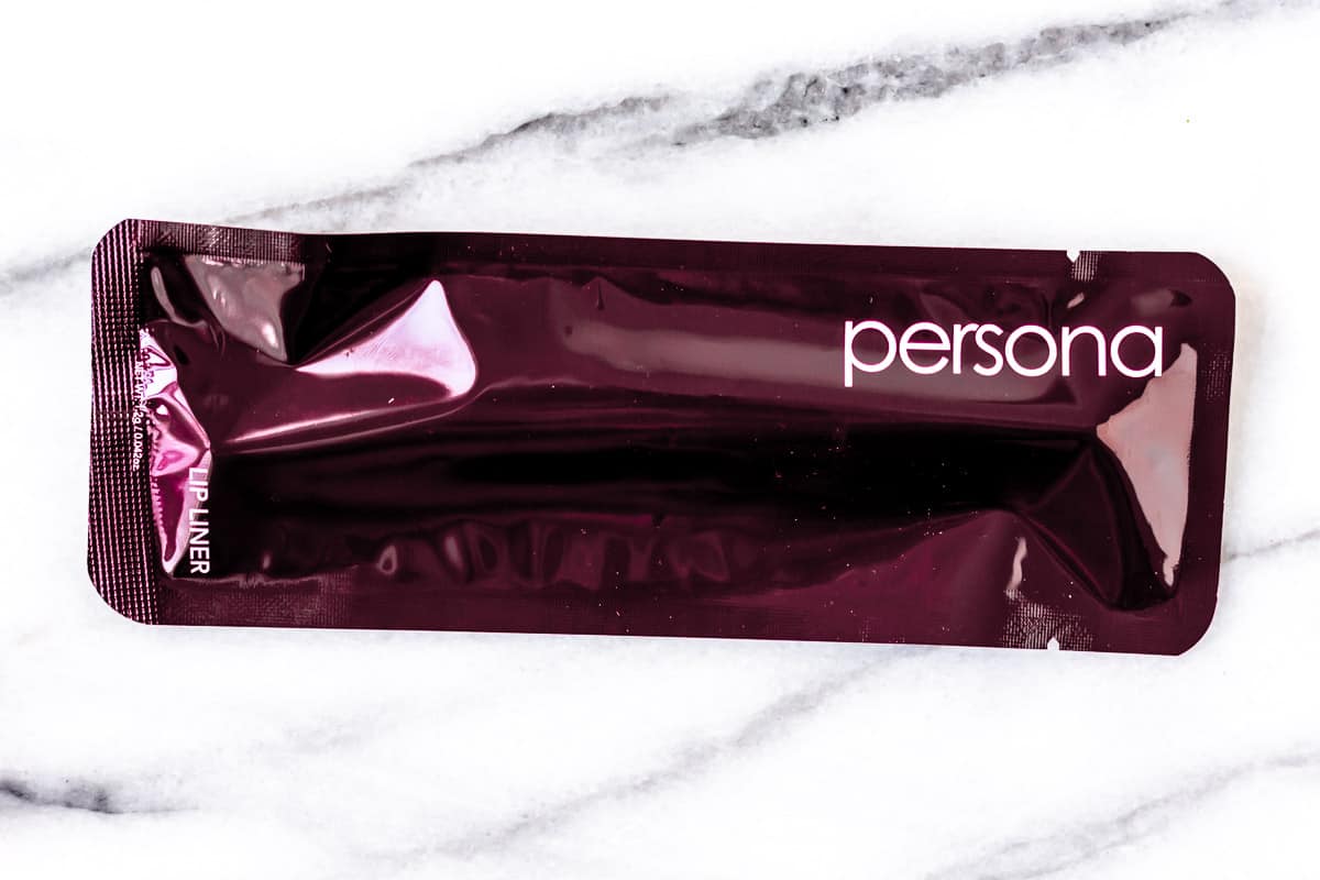 Persona Cosmetics Lip Liner in its packaging on a white background.